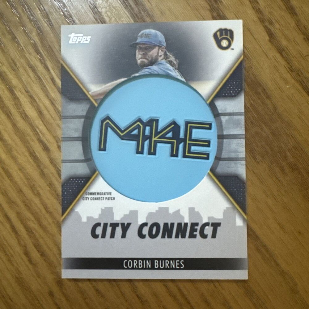 2023 Topps Corbin Burnes #CC-CB City Connect Cap Patch Commemorative Brewers MLB